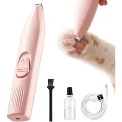HausPets Cortapatas LED para perros – Silencioso – Recargable por USB - Rosa