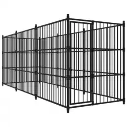 Perrera De Exterior | Jaula Para Perro | Parque Para Mascotas 450x150x185 Cm Cfw783707