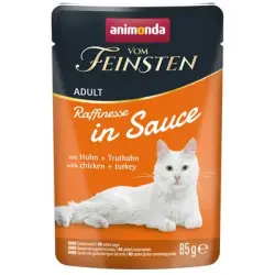 animonda vom Feinsten Adult Raffinesse en salsa 24 x 85 g - con pollo y pavo