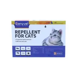 FurryFusion Gotas antipulgas y antigarrapatas para gatos - 1-3 kg