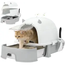 PawHut Arenero para Gato 52x42x39 cm Gris - 1 Article