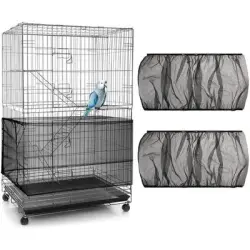 ZooVenture Funda protectora para jaula de pájaros - Negro