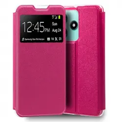 Cool Funda Flip Cover Liso Rosa para Xiaomi Redmi Note 14 5G