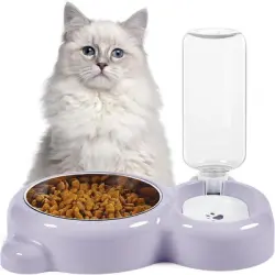 IntiMeg Juego de bebederos y comederos para perros y gatos - 1 pieza