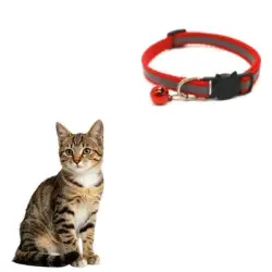MCBOSON Collar reflectante antiestrangulamiento para gatos con cascabel - 1 artículo