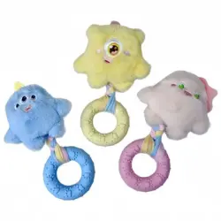 MCBOSON  de peluche para perros con anillo de goma - 3 piezas