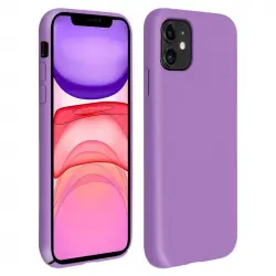 Avizar Funda de Silicona Semirrígida Mate Suave Violeta para iPhone 11