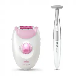 Braun Silk-épil 3 3-321 Depiladora + Bikini Trimmer Blanco