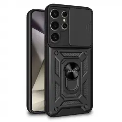 Cool Carcasa AntiShock con Anillo de Sujeción Negro para Samsung S928 Galaxy S24