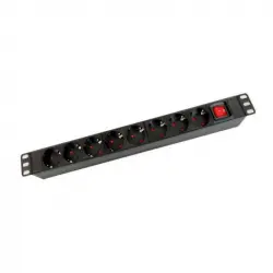 Kimex Regleta para Rack 19" 8 Tomas con Interruptor 1U