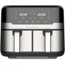 MasterPro Rocket Duo 900 Freidora sin Aceite Doble 9L 2100W Acero Inoxidable
