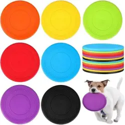 MCBOSON Frisbee de silicona de 7 colores - juntos
