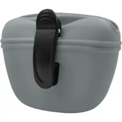 Pawffee Bolsa gris para premios con cierre magnético, clip para cinturón - 1 pieza