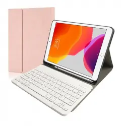 Royal Bailey Rk102 Funda Con Bluetooth Teclado Para Ipad 10.2(2021/2020/2019)/ipad Air 10.5/ipad Pro10.5 Rosa