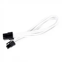 SilverStone PP07-IDE6W Cable Extensor de Alimentación 6 Pin a PCI-E 6 Pin Macho/Hembra 25cm Blanco
