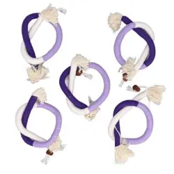 UAMLY  de cuerda para gatos con fruta de hierba gatera - 5 piezas moradas
