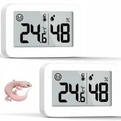 ZooVenture Mini higrómetro/termómetro para reptiles - 2 piezas