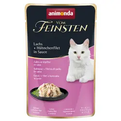 Animonda vom Feinsten Adult en salsa 18 x 50 g - Salmón + filete de pollo en salsa