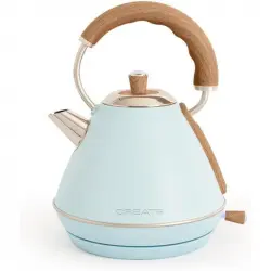 Create Kettle Retro Hervidor de Agua Eléctrico 1L 1200W Azul