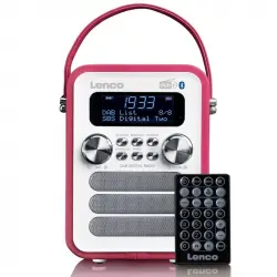 Lenco PDR-051PKWH Radio Fm DAB + Bluetooth con Batería Recargable Rosa