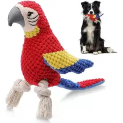 UAMLY s de peluche con sonido para mascotas, loros - rojo