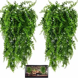 ZooVenture Plantas para reptiles - 2 piezas, 78 cm, acuario - Plástico