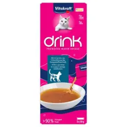 Bebida Vitakraft con salmón y L-carnitina para gatos - 5 x 30 g