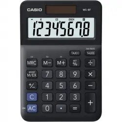 Casio MS-8F Calculadora Básica de Escritorio Negra