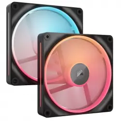 Corsair iCUE LINK LX140-R RGB Pack Doble Ventilador Suplementario PWM 140mm Negro