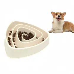 FurryFusion Comedero triangular de alimentación lenta para perros - Artículo 1