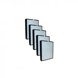 Noaton Pack 5 Filtros Hepa + Carbón Compatible con Delonghi AC 75