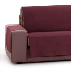 Vipalia Protector Funda Sofa. Cubresofa. Chenilla Lisa. Diseño Elite. Color Rojo. 4 Plazas