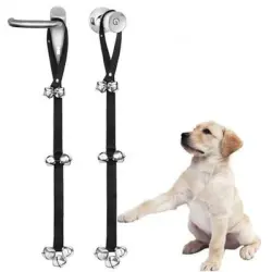 ZooVenture Campana de adiestramiento para perros con cuerda - Negro