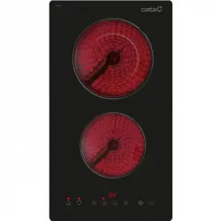 Cata TD 3002 BK Placa Vitrocerámica 2 Zonas 30cm Negra