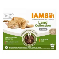 IAMS Advanced Nutrition Grain Free 12 x 85 g en oferta: 9 + 3 ¡gratis! - Land Collection en salsa