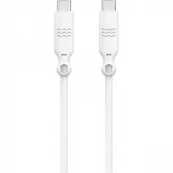 Just Green Cable Ecológico USB-C Macho/Macho 1.2m Blanco