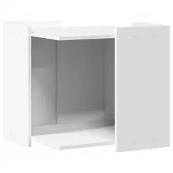 Mueble Arenero Para Gatos Madera Ingeniería Blanco 53x53x51 Cm Vidaxl