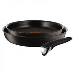 Tefal Ingenio Expertise L6509105 Set de Sartenes de Aluminio de 22 y 26cm con Mango Extraible