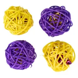 TIAKI juego de pelotas de mimbre - Set de 4