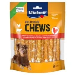 Vitakraft Delicious Chews rollitos masticables pollo S - 300 g (25 unidades)