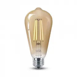 WIZ ST64 2x Bombilla LED E27 Wi-Fi Vintage Ámbar Blanco Cálido