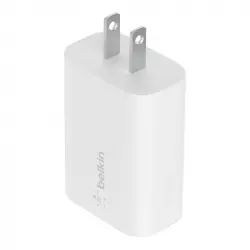 Belkin BoostCharge Cargador de Pared USB-C PD 3.0 PPS de 25 W + Cable USB-C Blanco