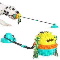 FurryFusion  masticable multifuncional para perros con cuerda tirar - Azul