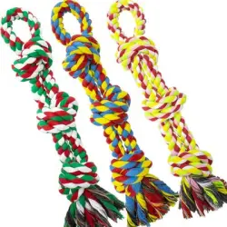 HausPets Cuerda elástica de tracción - Interactiva, interiores exteriores - Verde