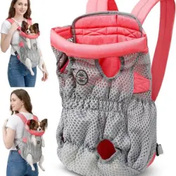 MCBOSON Mochila portaperros rosa cereza - 1 artículo