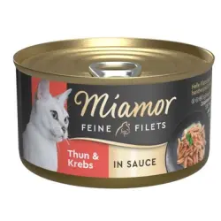 Miamor Filetes Finos en salsa 24 x 85 g - Atún y cangrejo