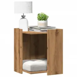 Mueble Arenero Para Gatos Madera Roble Artisian 42x42x51 Cm