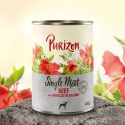 Purizon Adult / Organic 400 g - Oferta de prueba  - Single Meat: Vacuno con flores de hibisco