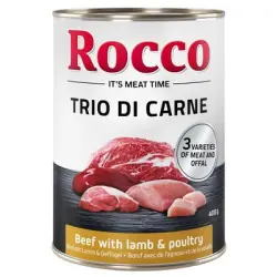 Rocco Classic Trio di Carne 400 g - Vacuno con cordero y ave - 6 x 400 g