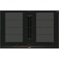 Siemens iQ700 EX875LX57E Placa de Inducción con Extractor Integrado 4 Zonas 80cm Negra